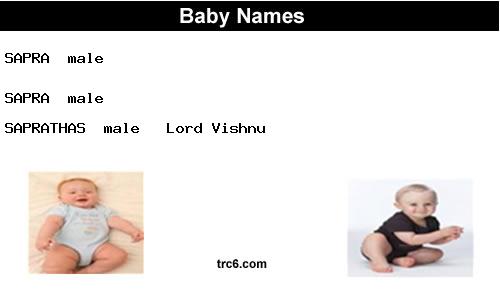 sapra baby names